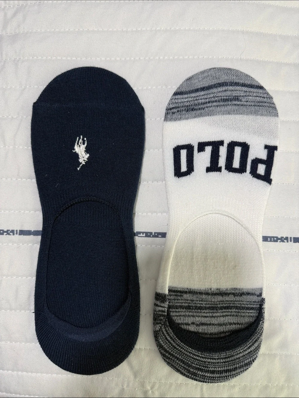 Polo by Ralph Lauren No-Show Sock Set in Navy, White & Heather Gray